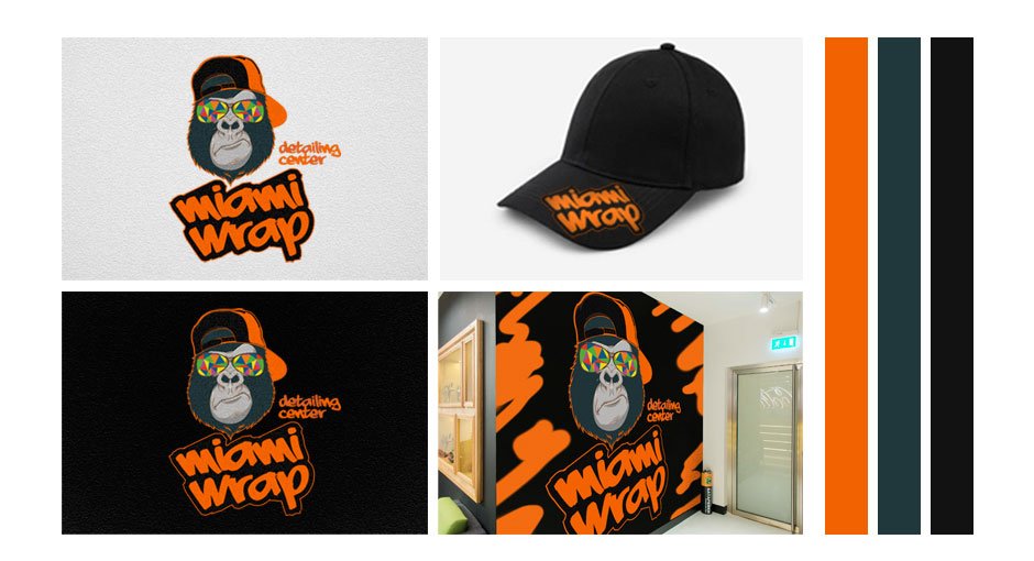 Miami Wrap detailing centre logo